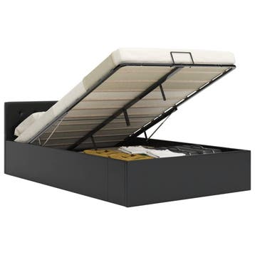 vidaXL Bedframe hydraulisch kunstleer zwart 140x200 cm, Huis en Inrichting, Slaapkamer | Bedden, Overige materialen, Verzenden