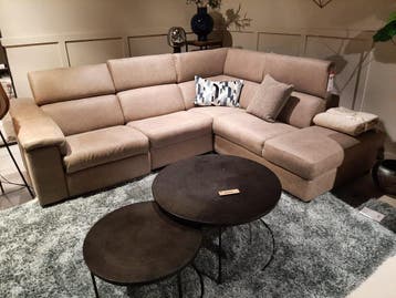 Hoekbank Celino met relax **SHOWROOMMODEL**, Huis en Inrichting, Nieuw, Stof