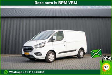 Ford Transit Custom L1H1 | 3-Zits | 130 PK | Camera | Cruise, Stof, Gebruikt, Wit, Ford