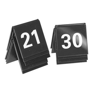Tafelnummer | 21 t/m 30 | Kunststof | Zwart | 2-zijdig |, Verzenden, Nieuw in verpakking