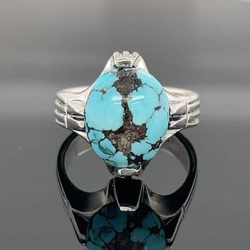 Zilver - Ring - Natuurlijke Turkoois