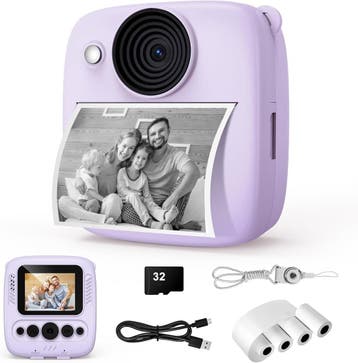48MP Kindercamera met printer | Nu 68% goedkoper, Ophalen of Verzenden, Zo goed als nieuw, Elektronica, Met geluid