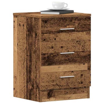 vidaXL Nachtkastjes 2 st 38x35x55 cm bewerkt hout oud, Verzenden, Nieuw, Minder dan 45 cm, 55 tot 70 cm