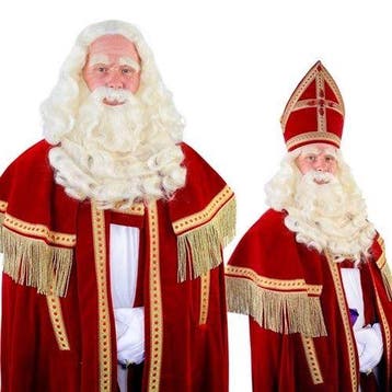 Sinterklaas baard TV-Sint buffel (Yak) lang 34.102, Verzenden, Nieuw, Feestartikel
