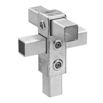Buiskoppeling Combinatiekoppeling  40 mm Aluminium Vierkant, Verzenden, Nieuw
