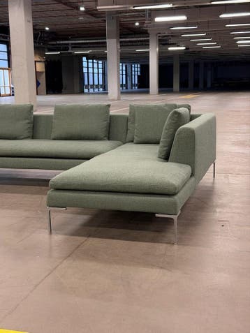 BB Italia Charles Hoekbank | NIEUWSTAAT + Garantie, 300 cm of meer, Ophalen of Verzenden, Zo goed als nieuw, Bank Hoekbank Bankstel Bankje Loungebank Banken Chaise Lounge 