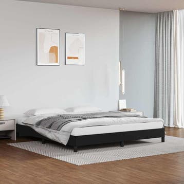 vidaXL Bedframe kunstleer zwart 180x200 cm, Huis en Inrichting, Slaapkamer | Bedden, Overige materialen, Eenpersoons, Verzenden