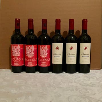 2023 x3 Le Cupole, Trinoro; 2022 x3 Tassinaia, Castello del, Nieuw