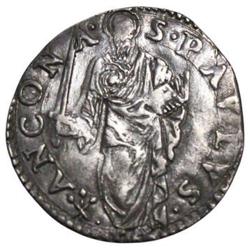 Italië, Ancona Giulio Estados Pontifícios – Moeda de 1