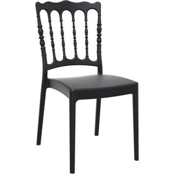 (MDK-106810) Siesta Napoleon kunststof stoel zwart, Ophalen of Verzenden, Nieuw, Zwart