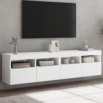 Zwevend TV meubel wit - 80x30cm - Tweedekansje OP=OP, 150 tot 200 cm, Ophalen of Verzenden, Zo goed als nieuw, Minder dan 100 cm
