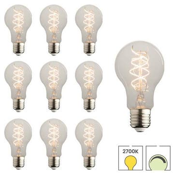 Set van 10 LED lampen E27 | 7.1 watt dimbaar | 2700K warm, Verzenden, Nieuw, E27 (groot), Overige typen