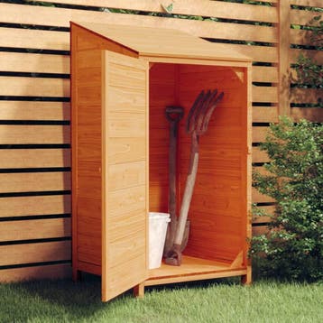 vidaXL Tuinschuur 55x52x112 cm massief vurenhout bruin, Tuin en Terras, Tuinhuizen, Verzenden, Nieuw