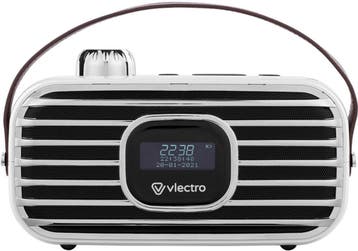 2dekans | Vlectro Retro DAB+ Radio met Bluetooth - Compact, Audio, Tv en Foto, Radio's, Ophalen of Verzenden, Zo goed als nieuw