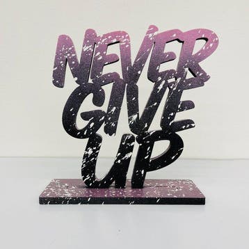 AIIROH - Wood Sculpture - Never Give Up