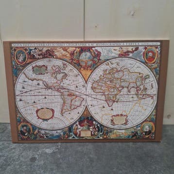 OUTLET - Prikbord Wereldkaart Antiek - 60 x 90 cm, Ophalen of Verzenden, Nieuw