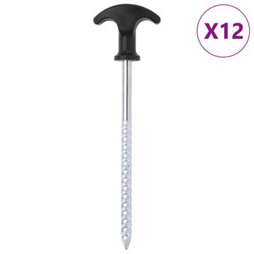 vidaXL Tentharingen 12 st Ø7 mm 17 cm gegalvaniseerd staal, Verzenden, Nieuw