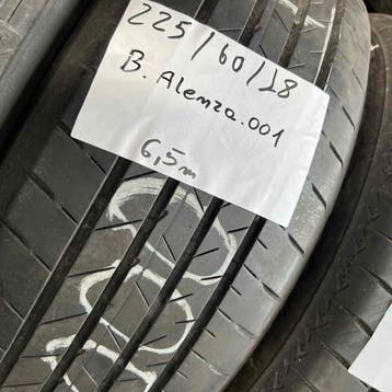 2 x Bridgestone Alenza 001 225-60-18 Zomerbanden 6,5mm, 18 inch, Gebruikt, Ophalen of Verzenden, Band(en)