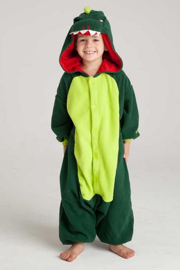 KIMU® Onesie Groene Draak Pakje 116-122 Drakenpak Dino Kostu, Kinderen en Baby's, Carnavalskleding en Verkleedspullen, Ophalen of Verzenden