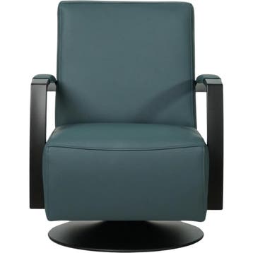Leren draaifauteuil Mood - Toledo Whale (blauw/grijs) -, Huis en Inrichting, Nieuw, Ophalen of Verzenden, 50 tot 75 cm, Industrieel, Modern