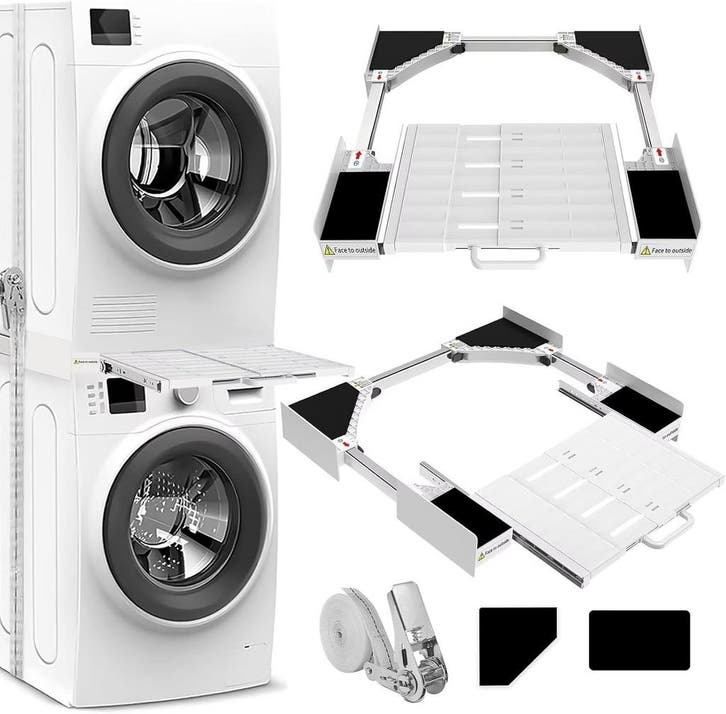 Stapelkit Wasmachine Droger | Met Plank | 40% Korting, Witgoed en Apparatuur, Onderdelen en Toebehoren, Zo goed als nieuw, Ophalen of Verzenden