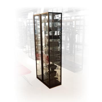 *TIP*  Zwarte design vitrinekast 40 x 200 x 40 cm, Ophalen of Verzenden, Nieuw in verpakking