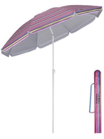 Parasol Cyprus Kleurrijk Ø180cm met kantelfunctie, Tuin en Terras, Verzenden, Nieuw