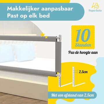 HeppieBabie Bedhekje 150CM Universeel bedhek Extra Lang 150, Ophalen of Verzenden, Zo goed als nieuw