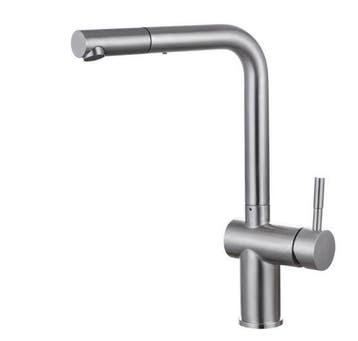 Keukenkraan Geborsteld RVS | Uittrekbaar + 360° | 33cm Nieuw, Minder dan 50 cm, Verzenden, Nieuw, Minder dan 25 cm