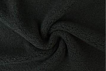 Teddy bont (Bouclé) Zwart - rol 30 meter, Verzenden, Nieuw, Zwart