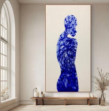 Christopher Shaw - Figure Blue - No Reserve XXL, Antiek en Kunst