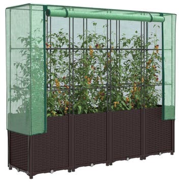 vidaXL Plantenbak verhoogd met kashoes 160x40x153 cm, Verzenden, Nieuw, Minder dan 60 cm, 60 cm of meer