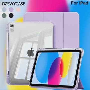 Transparante iPad Hoes met Potloodhouder & Stand - Geschikt, Verzenden, Nieuw