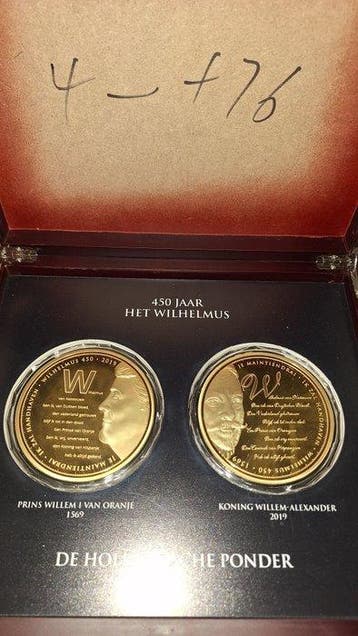 Nederland. Medal 2019, Set 450 Jaar Wilhelmus (1569–2019) –, Postzegels en Munten, Munten | Nederland