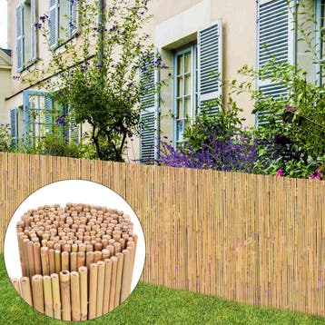 vidaXL Scherm 300x100 cm bamboe, Verzenden, Nieuw, Hout, 1 tot 2 meter