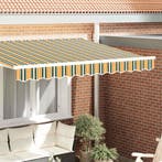 vidaXL Vervangende markies volant Groen en geel 3 m, Tuin en Terras, Zonneschermen, Verzenden, Nieuw