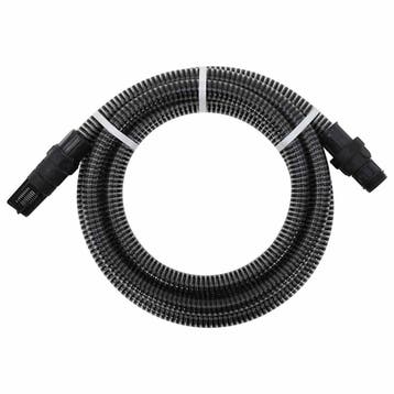 vidaXL Zuigslang met PVC koppelingen 1,1 7 m PVC zwart, Verzenden, Nieuw