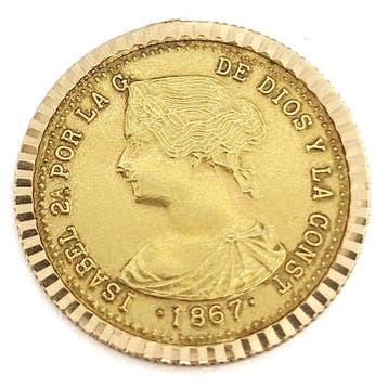 Kruishanger - 18 karaat Geel goud - Valuta