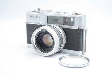 Minolta Hi-Matic 7 with Rokkor-PF 1.8/45mm Meetzoeker camera, Nieuw
