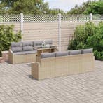 vidaXL Tuin Sofa Set met kussen 7 pcs Beige en Licht Grijs, Tuin en Terras, Tuinsets en Loungesets, Verzenden, Nieuw, Rotan, 7 zitplaatsen