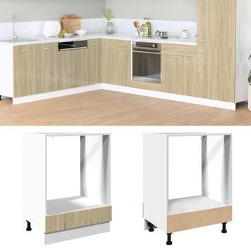 vidaXL Ovenkast 60x46x81,5 cm spaanplaat sonoma eikenkleurig, Verzenden, Nieuw, Bruin