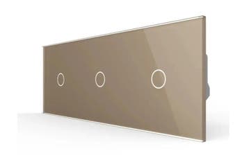 Livolo Touch Lichtknop 1+1+1 | Goud | Aan/Uit, Ophalen of Verzenden, Nieuw, Schakelaar