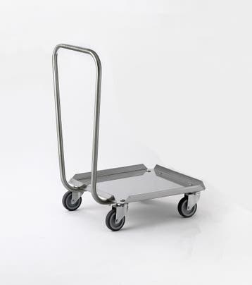RVS Korvenwagen met duwbeugel | Korven 50x50cm |, Verzenden, Nieuw in verpakking