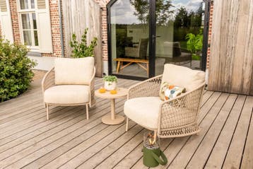 4SO Puccini/Canto loungestoelen set - Latte, Verzenden, Nieuw, Rvs, Loungeset