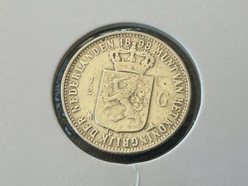 Nederland. Wilhelmina. 1/2 Gulden 1898 (Zonder minimumprijs), Postzegels en Munten, Munten | Nederland