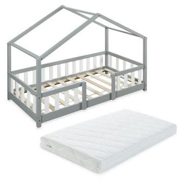 Kinderbed Treviolo met uitvalbeveiliging en matras 80x160 li, Verzenden, Nieuw
