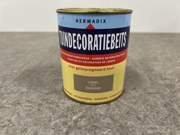 Veiling - 2x Hermadix Tuindecoratiebeits 750ml Camel, Doe-het-zelf en Verbouw, Verf, Beits en Lak, Nieuw