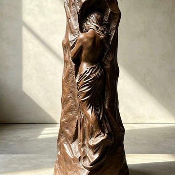 Koudgegoten zandsteen sculptuur - 15 cm (Zonder, Antiek en Kunst