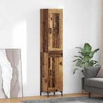 vidaXL Highboard Oud Hout 34,5 x 34 x 180 cm Bewerkt hout, Minder dan 50 cm, Verzenden, Nieuw, Minder dan 100 cm