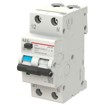 AEG aardlekautomaat 1P+N C16 30mA DN100C16/A30, Ophalen of Verzenden, Nieuw